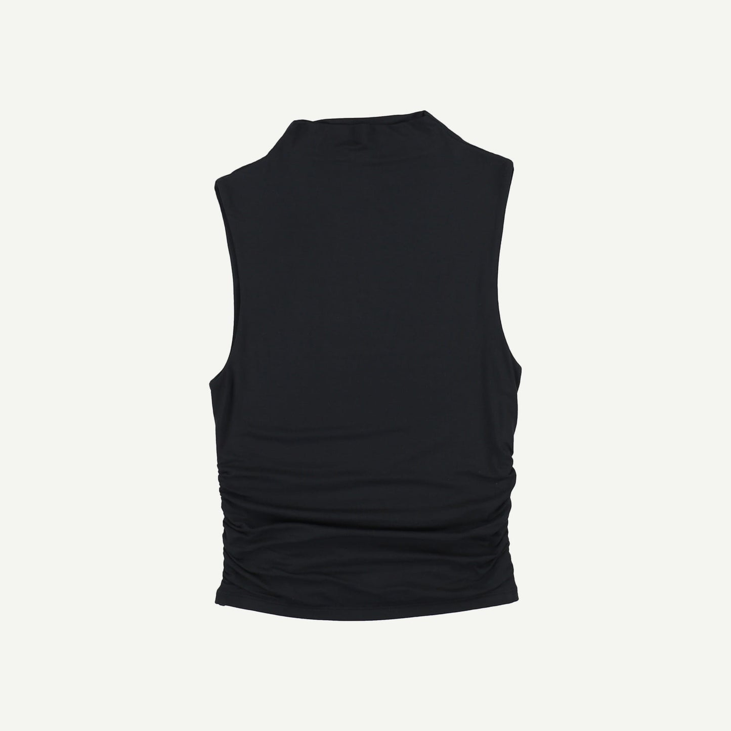 365 Ruched Side Mock Neck Top