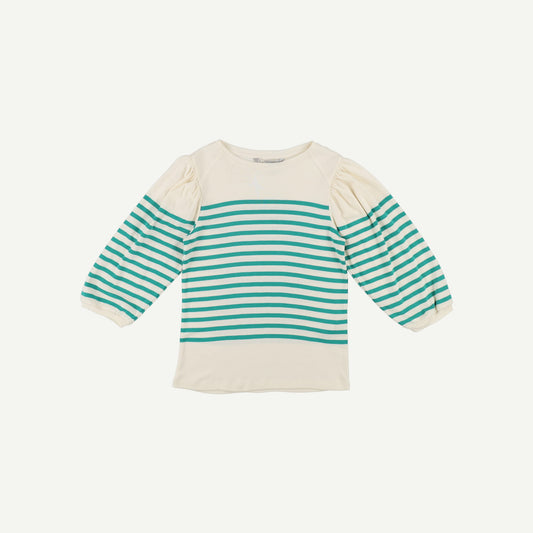 Stripe Volume Sleeve Top
