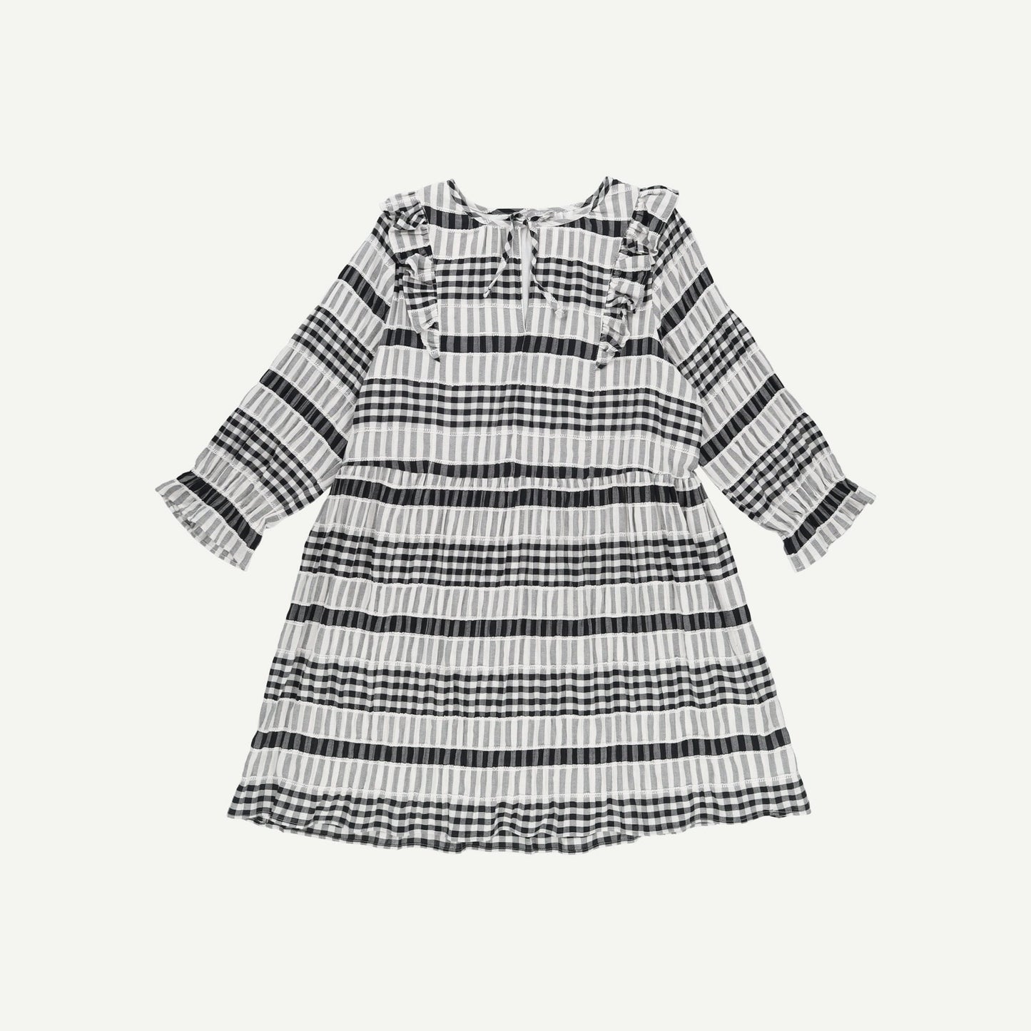 Folk Mono Check Dress