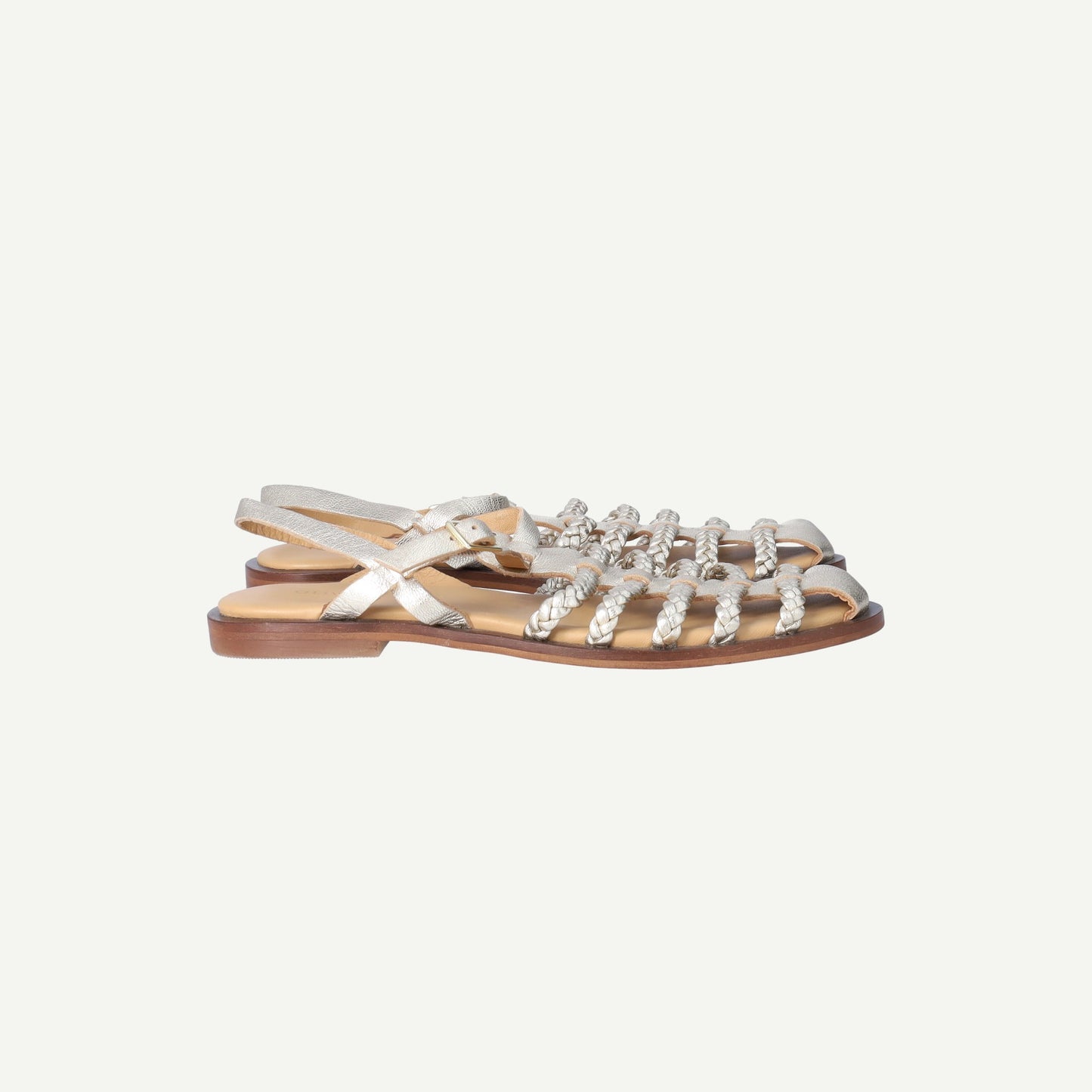 Gold Plaited Detail Gladiator Sandals