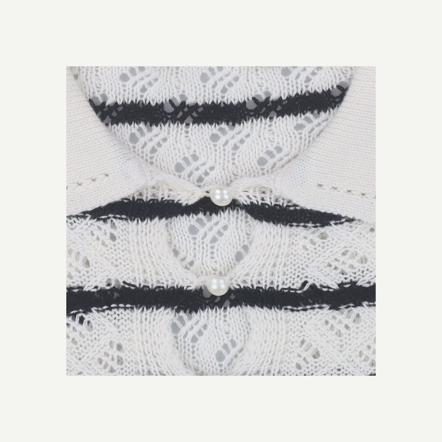 Mono Stripe Stitchy Top