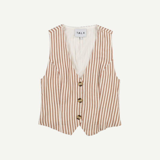 Cyprus Linen Blend Tailored Waistcoat