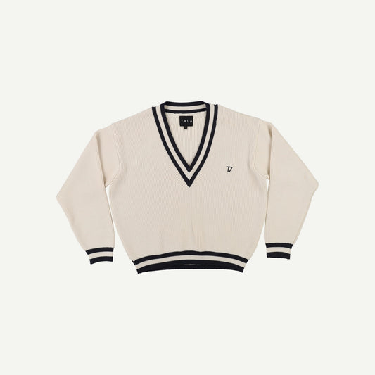 Strip V Neck Jumper