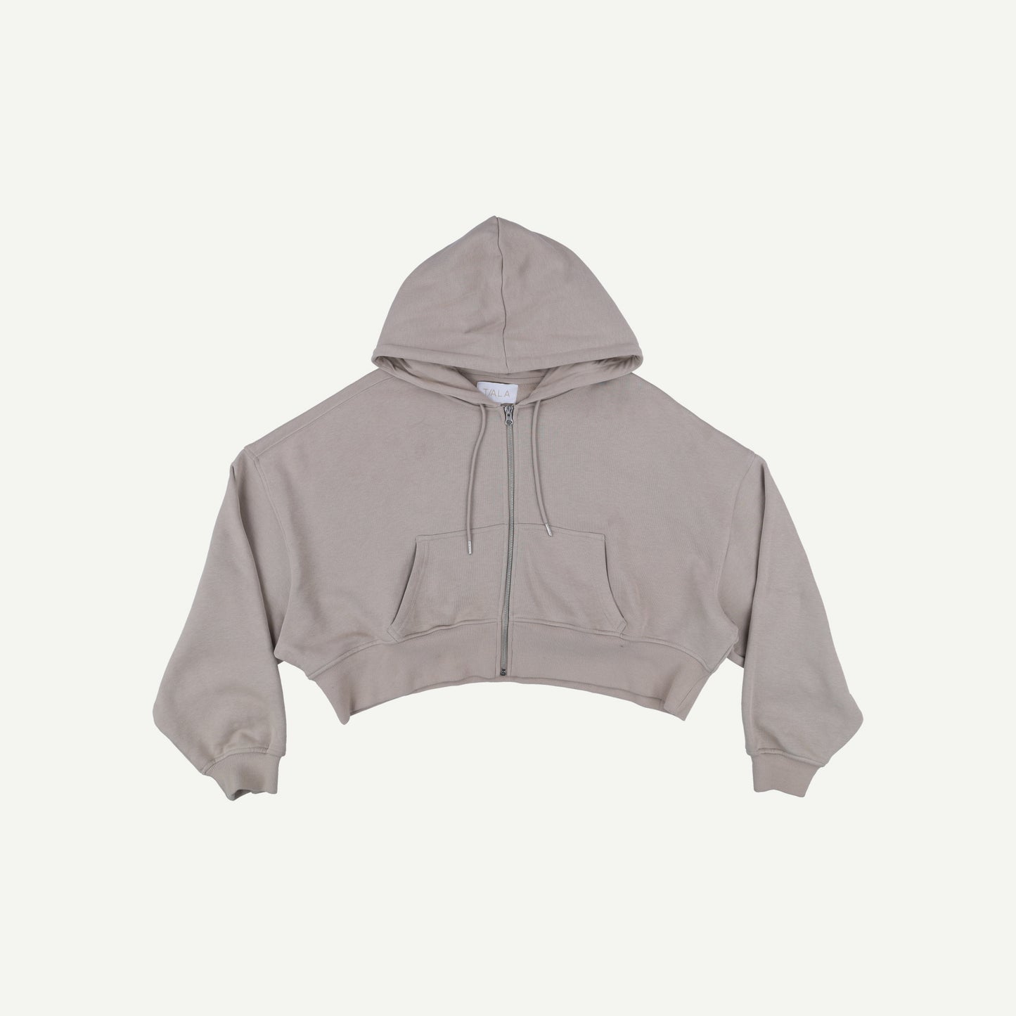 Cropped Zip Through Hoodie