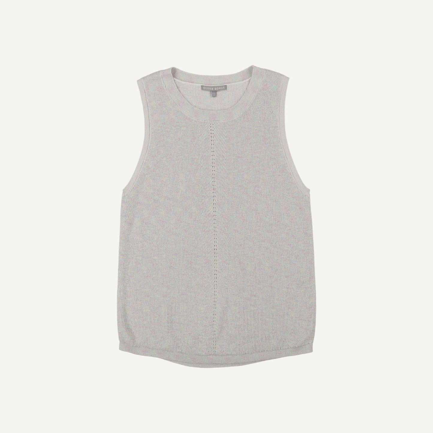 Sparkle White Knitted Vest Top