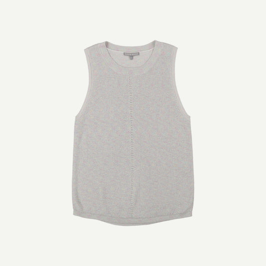 Sparkle White Knitted Vest Top