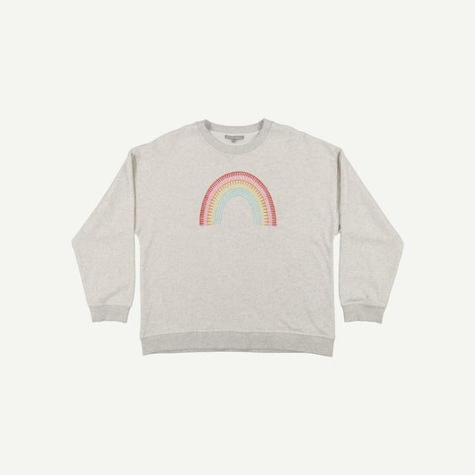 Rainbow Embroidered Grey Sweatshirt