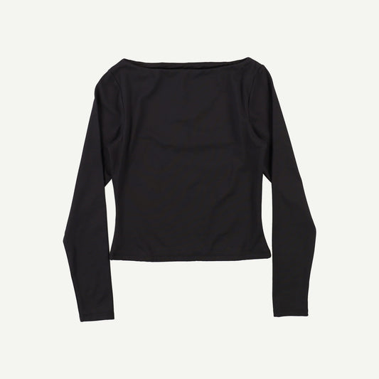 365 Boat Neck Long Sleeve Top