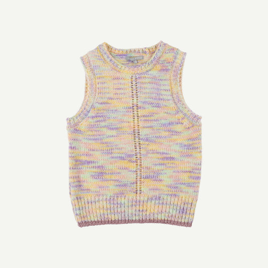 Purple & Yellow Nepped Knitted Tank Top