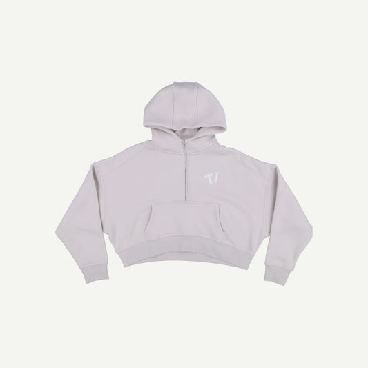 Quarter Zip Cropped Club Hoodie
