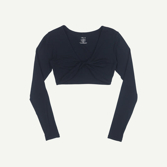 365 Twist Front Long Sleeve Crop Top