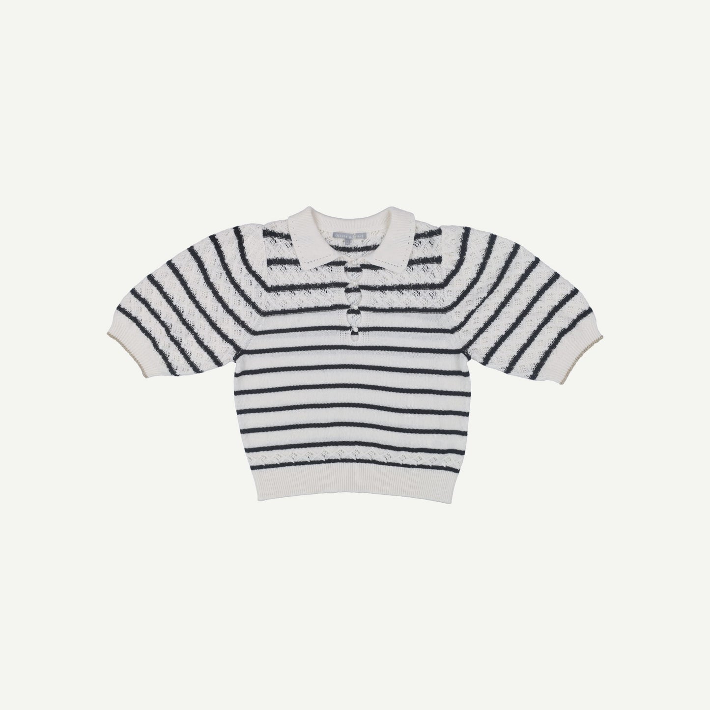 Mono Stripe Stitchy Top