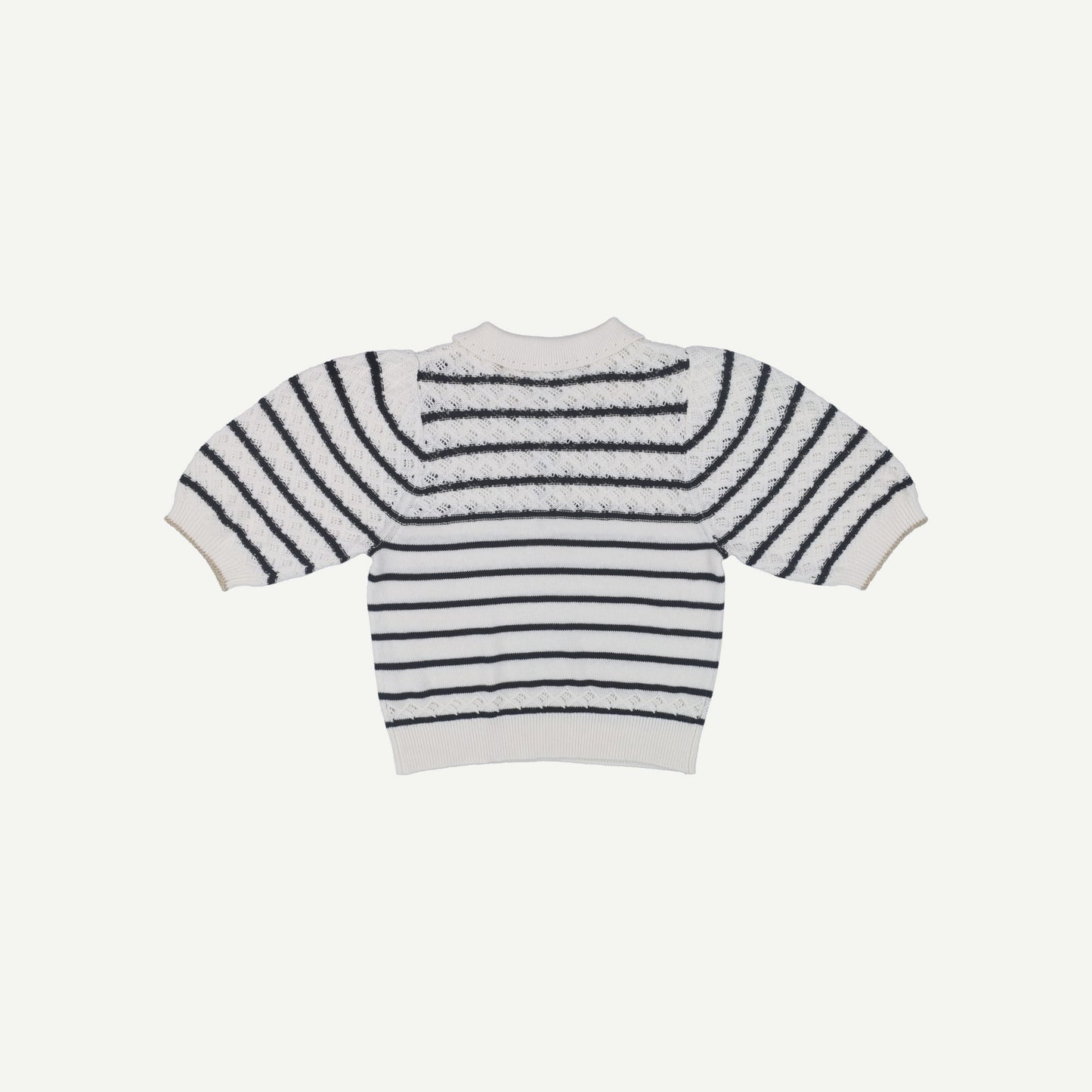 Mono Stripe Stitchy Top