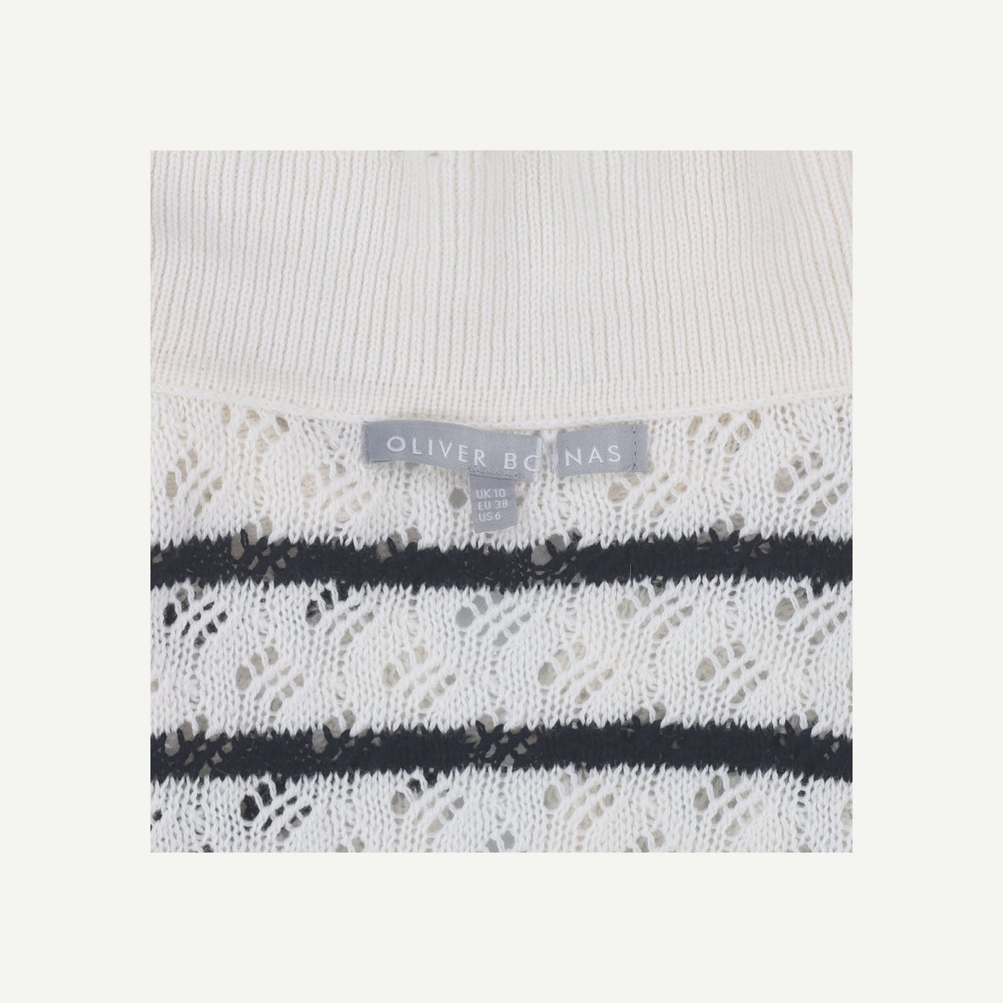 Mono Stripe Stitchy Top