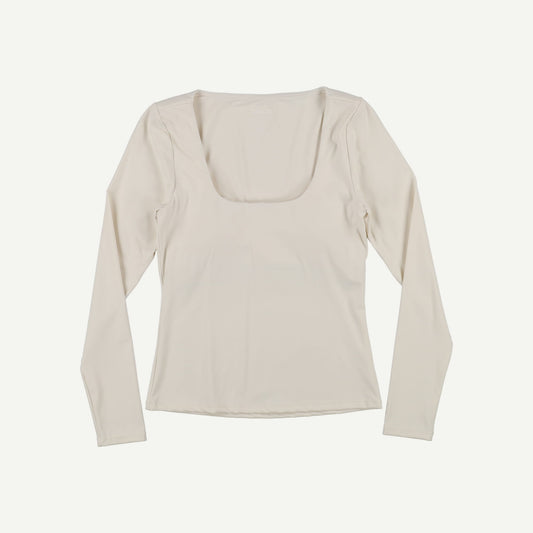 DayFlex Built-In Support Scoop Neck Long Sleeve Top