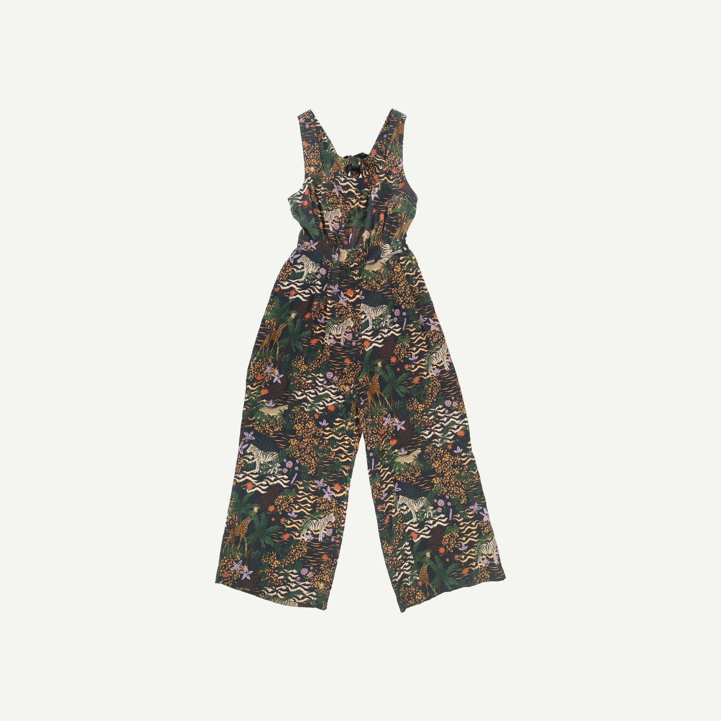 Safari Printed Tie Jumpsuit