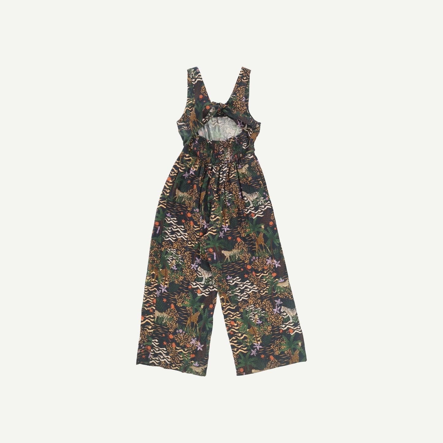 Safari Printed Tie Jumpsuit