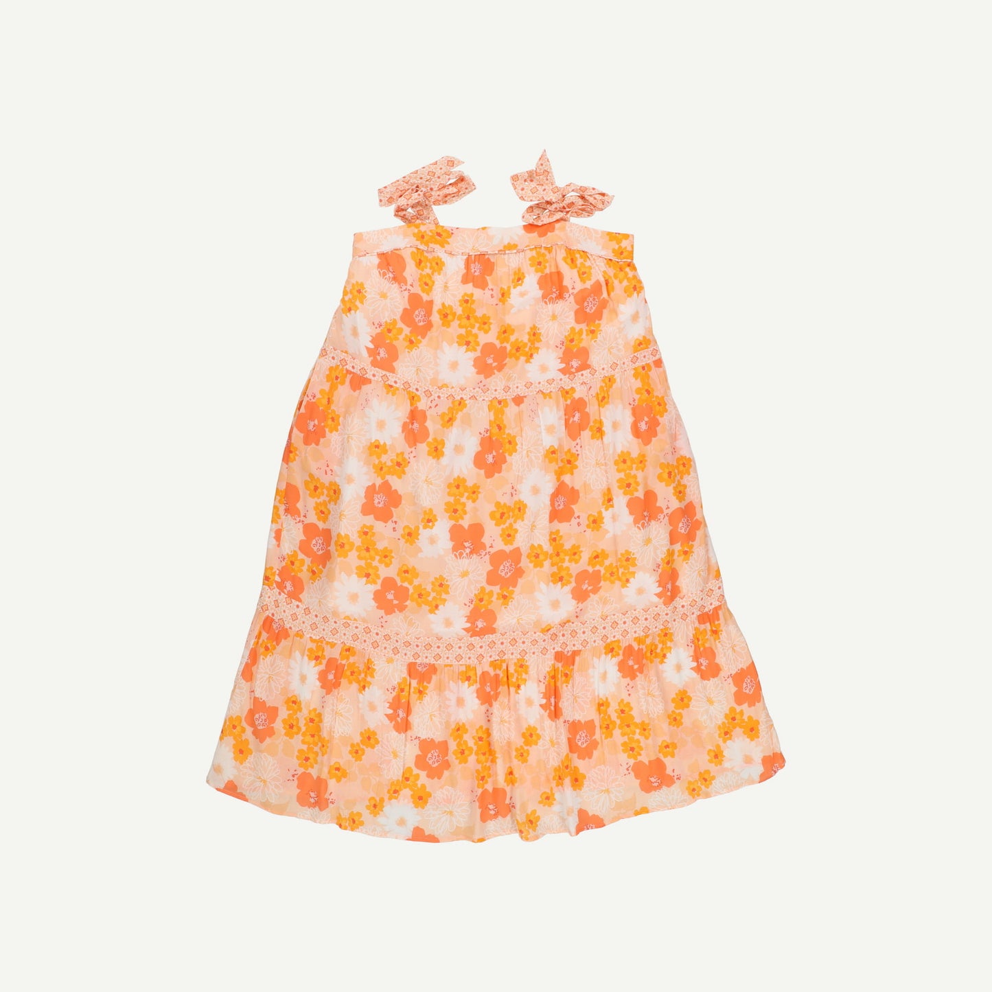 Orange Floral Dress