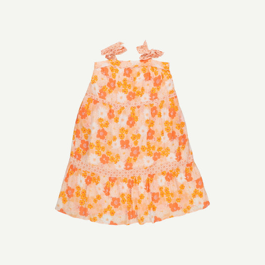 Orange Floral Dress