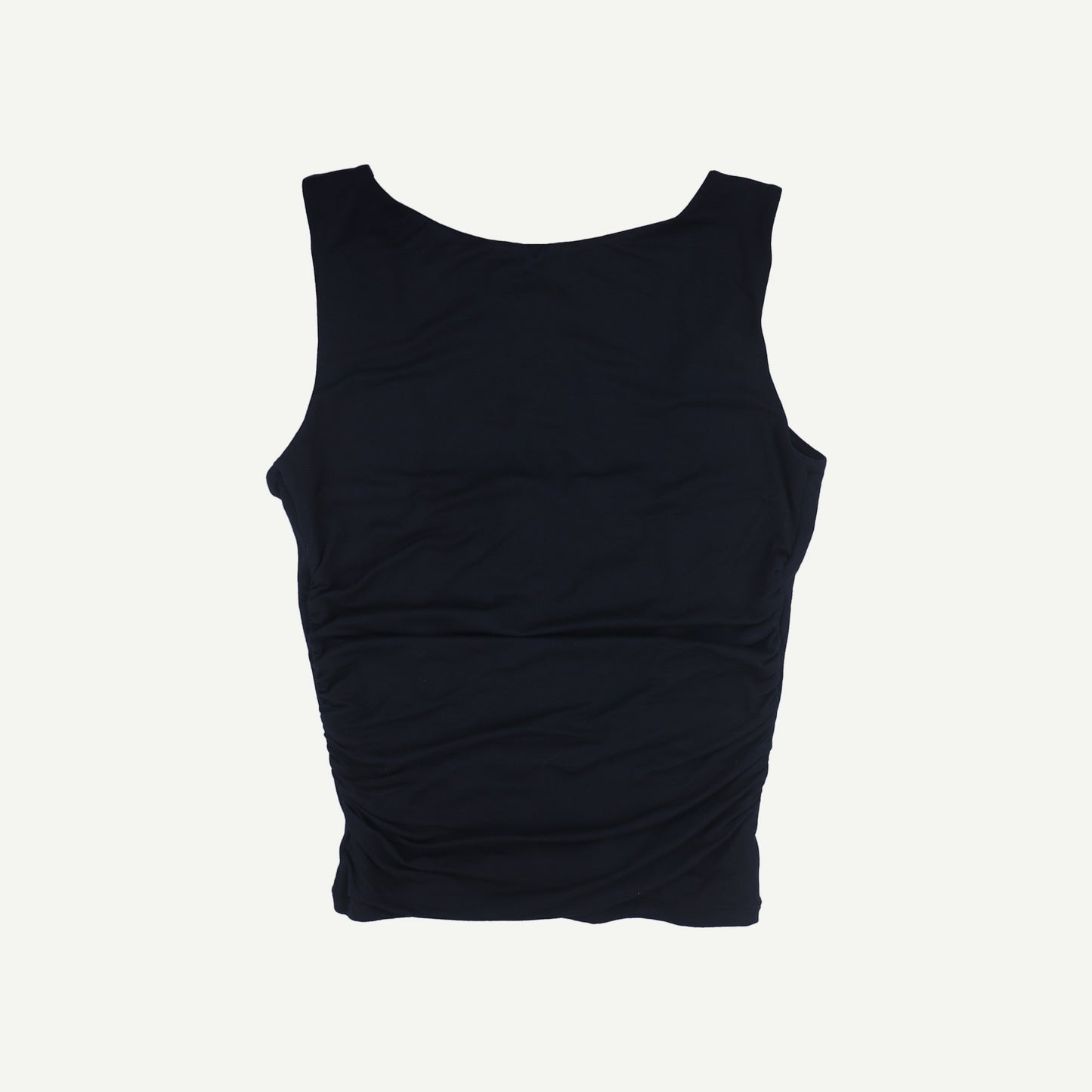 Ruched Side Open Back Top