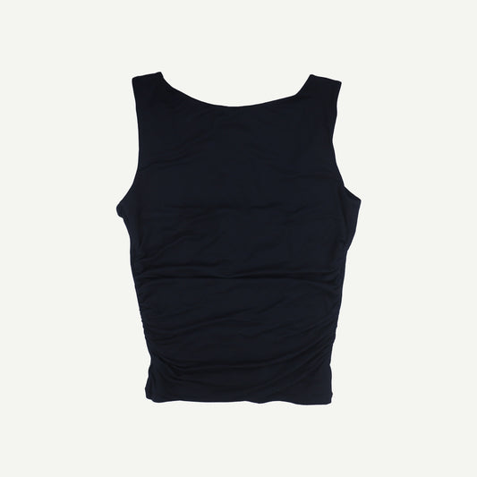 Ruched Side Open Back Top