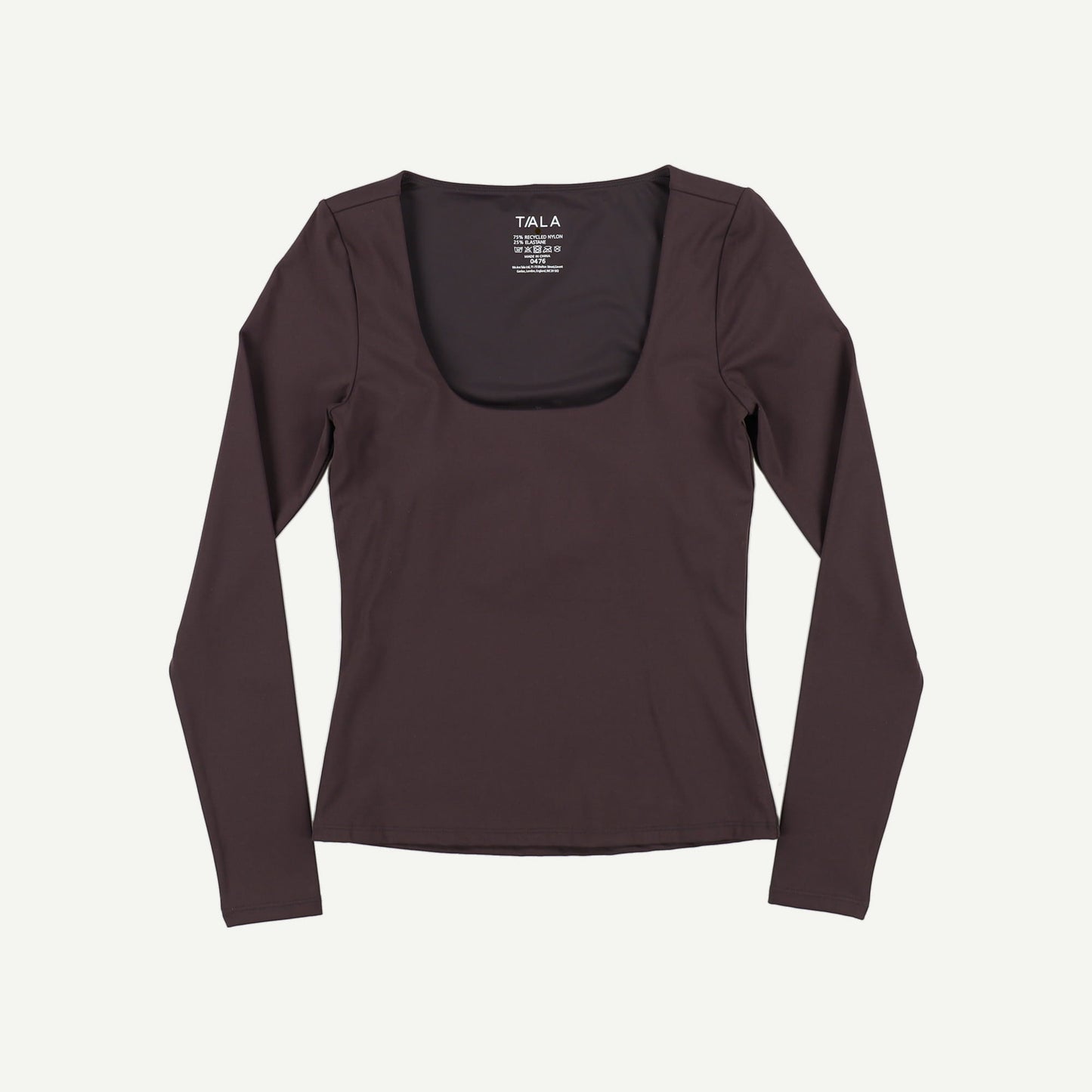 DayFlex Built-In Support Scoop Neck Long Sleeve Top