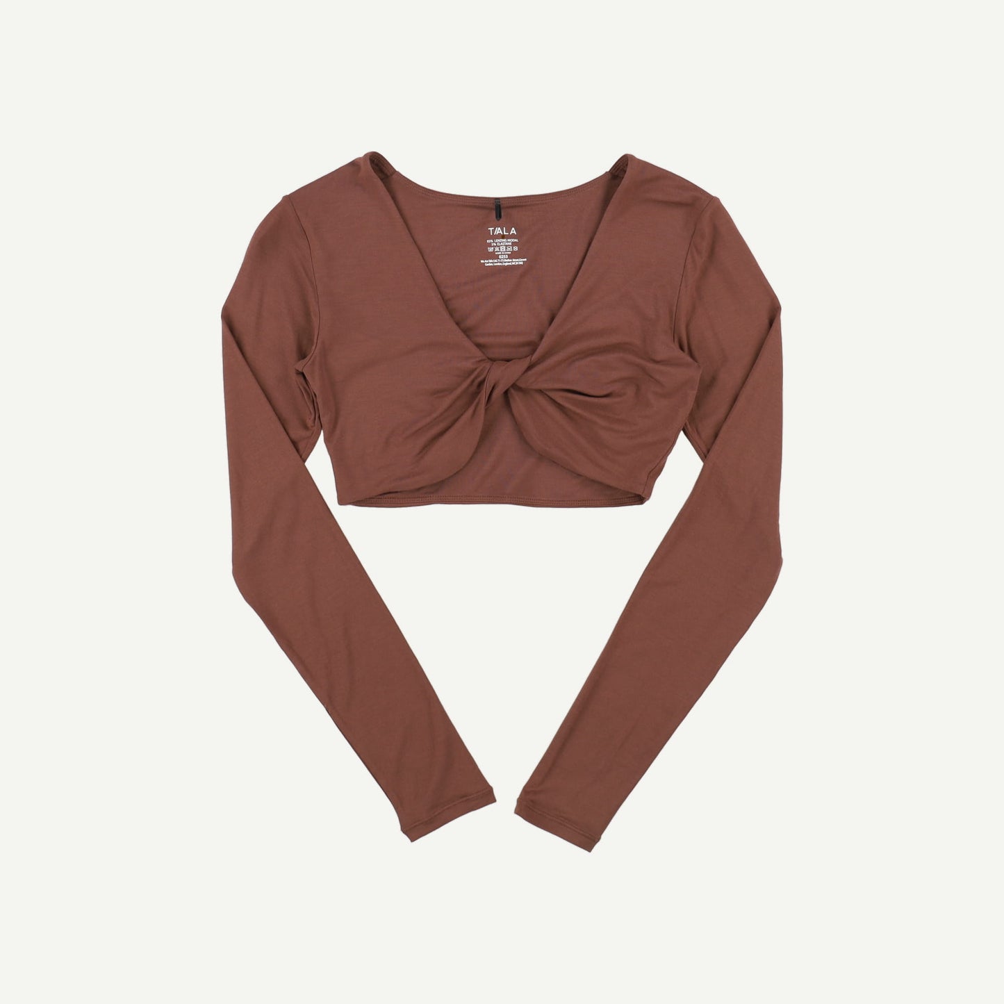 365 Twist Front Long Sleeve Crop Top