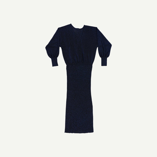 Metallic V Back Jumper Dress