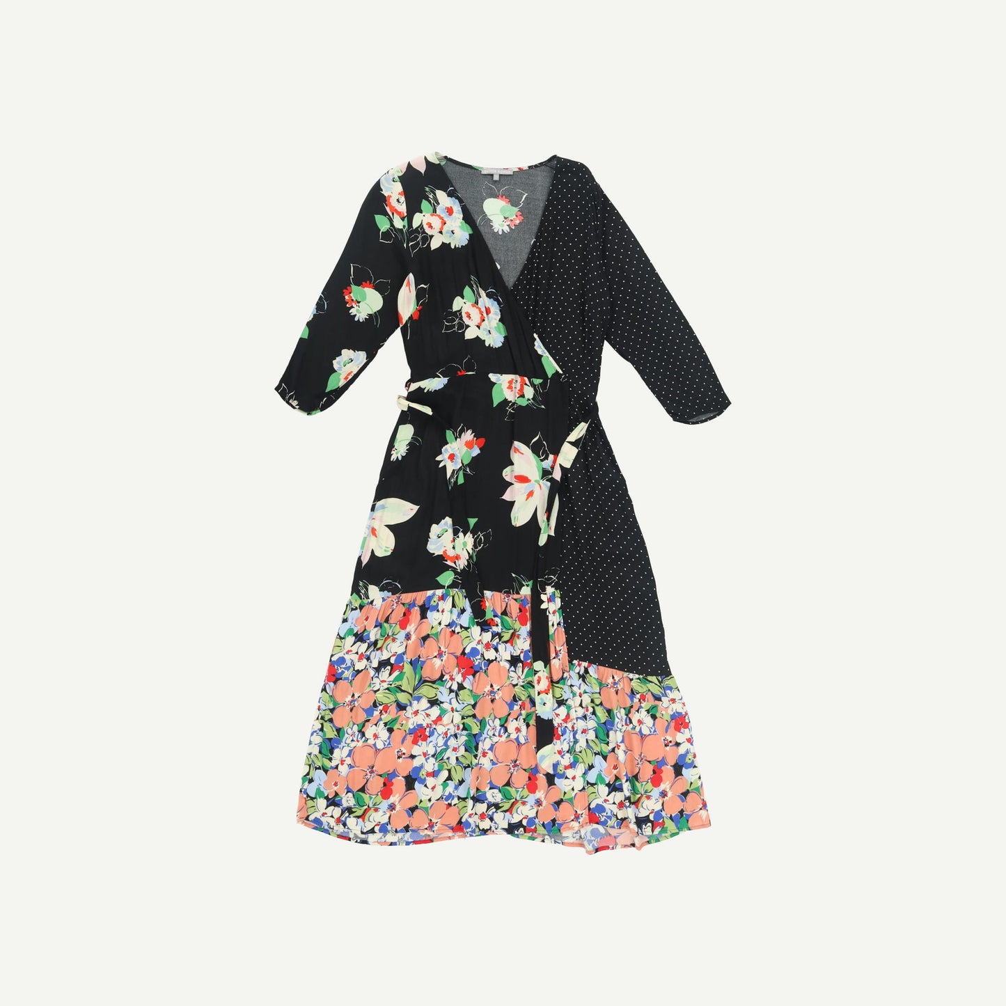Patched Floral Dress