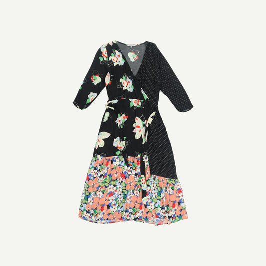 Patched Floral Dress