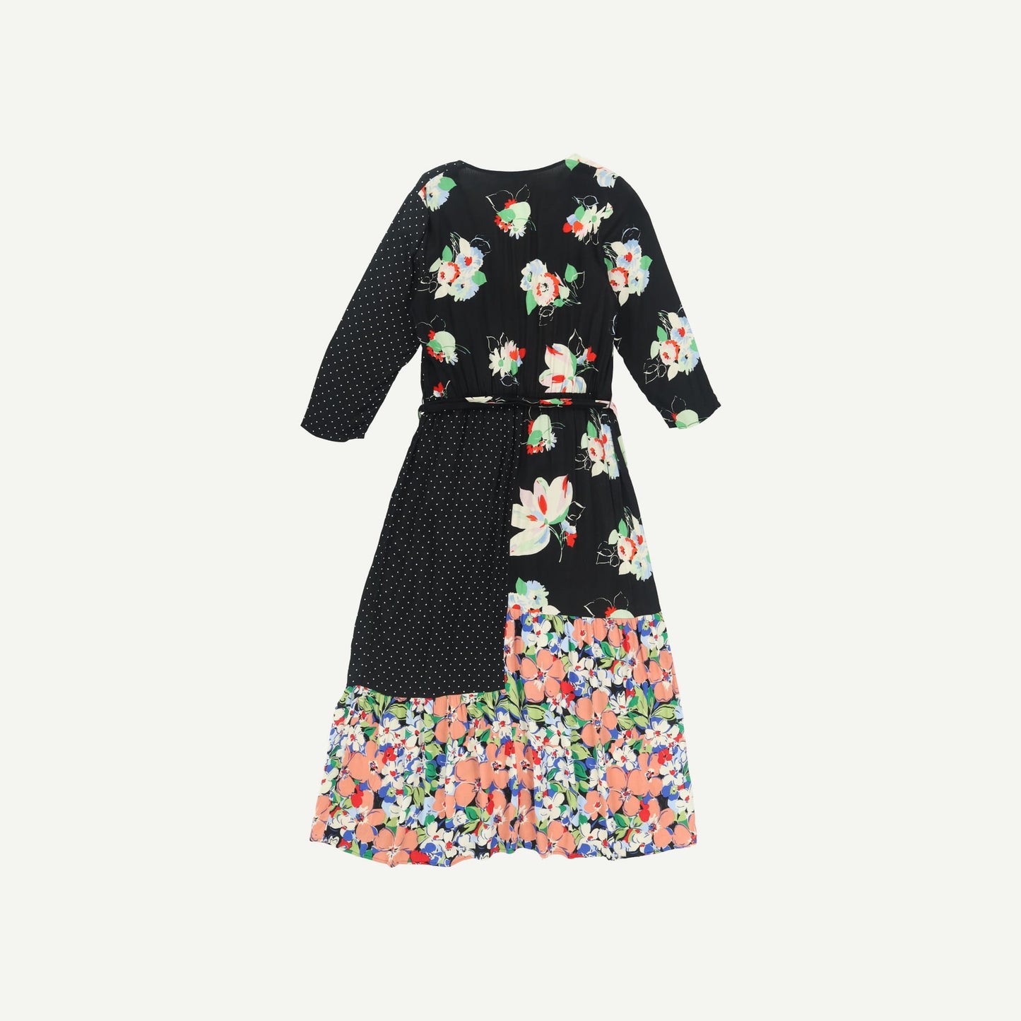 Patched Floral Dress