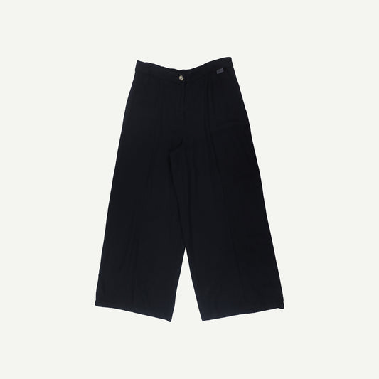 Linen Blend Wide Leg Trousers