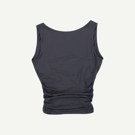 365 Ruched Side Open Back Top