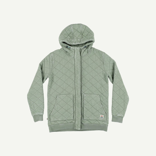 Clementine Recycled Quilted Popper Up Hoodie