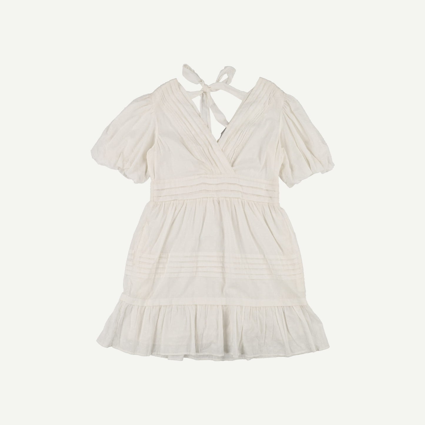 Ivory V Neck Mini Dress