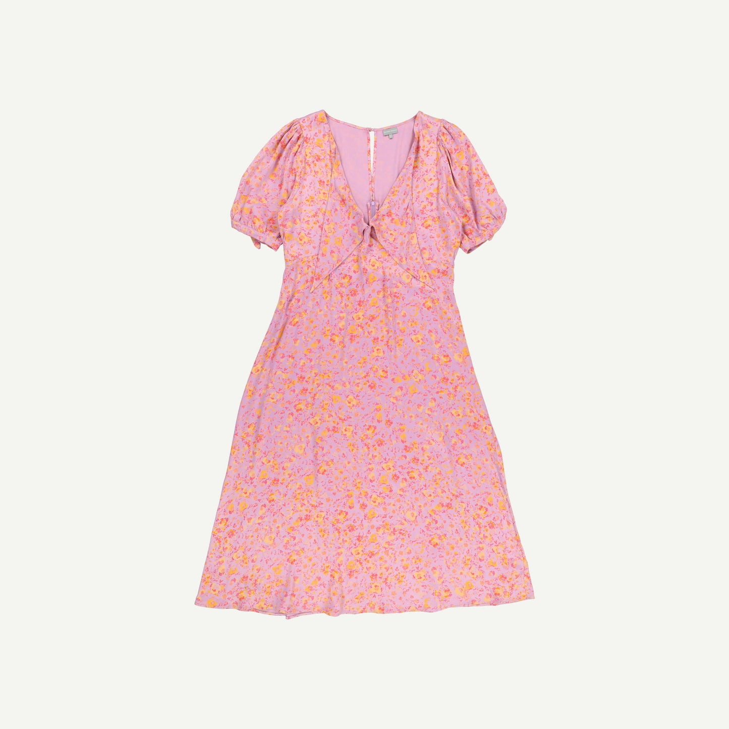 Floral Print Lilac Purple Midi Dress