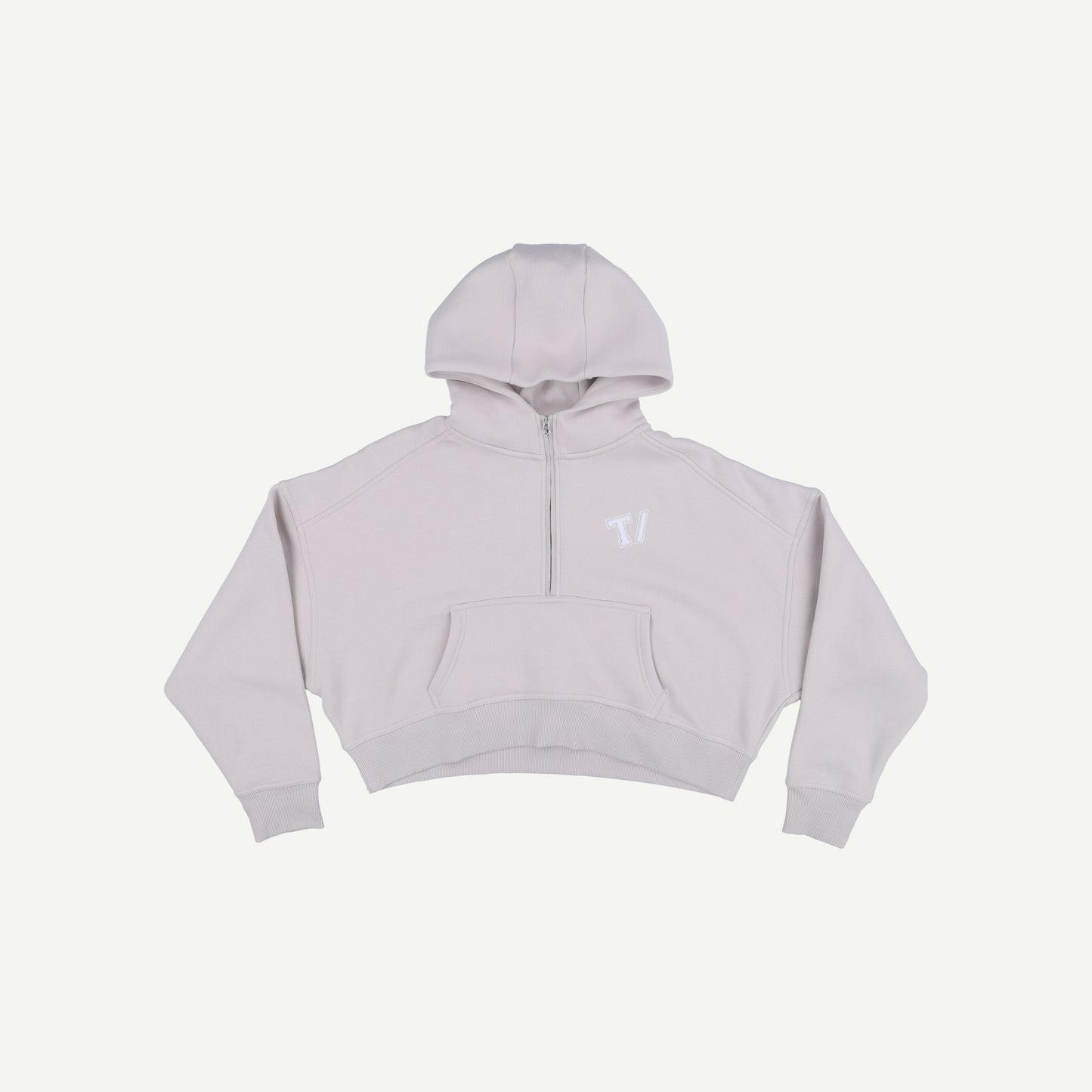 Quarter Zip Cropped Club Hoodie