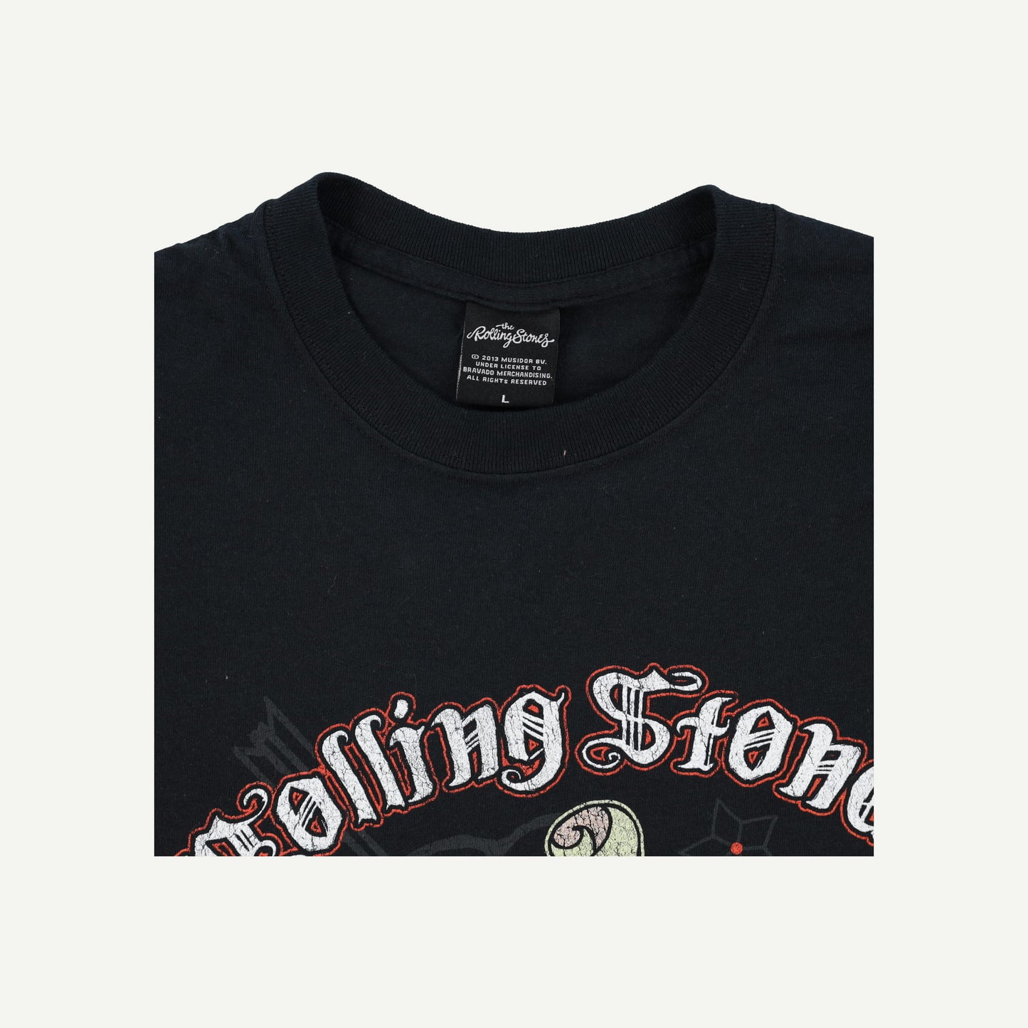 Mens Black Rolling Stones Graphic T-shirt Size L Vintage